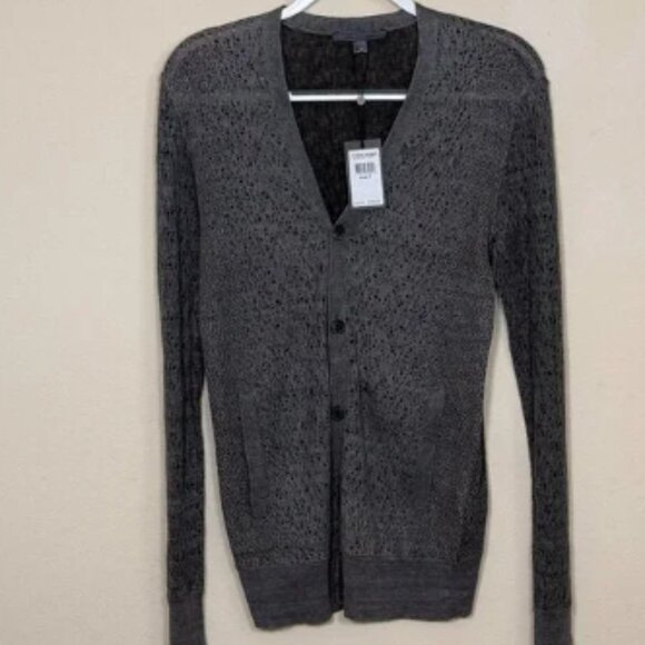 John Varvatos Grey Flannel Cardigan Sweater *NEW - Picture 1 of 7